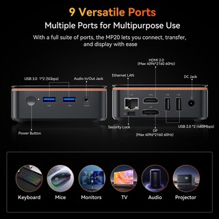 Foto 6 | Mini Pc Blackview 2025 Mp20 W11 Pro Intel N150 8 Gb 256 Gb Ssd - Venta Internacional