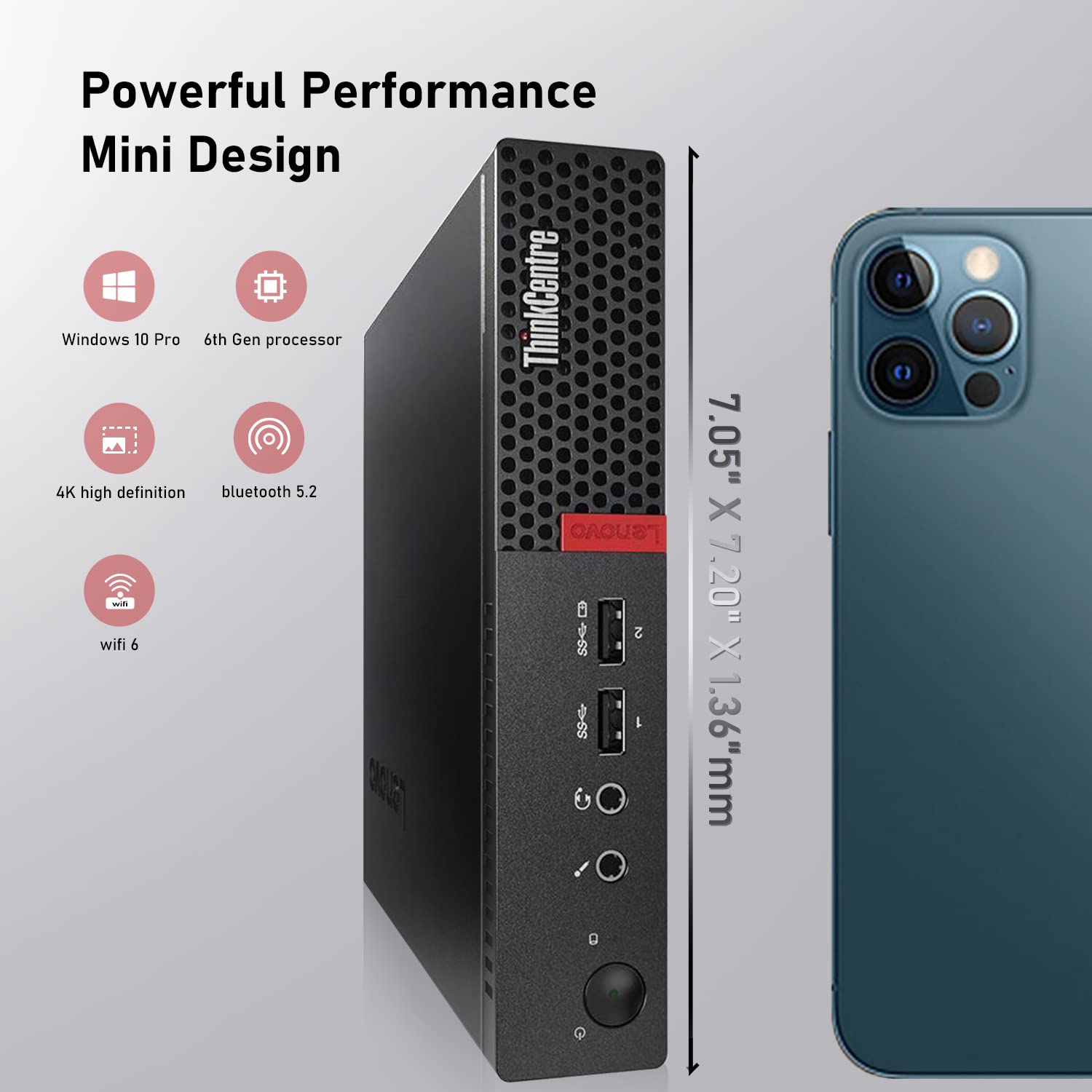 Foto 5 pulgar | Ordenador De Sobremesa Lenovo Thinkcentre M710q Tiny Intel I7-7700t De 32 Gb De Ram - Venta Internacional.