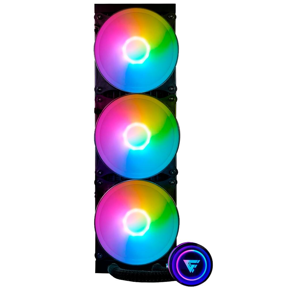 Enfriamiento Líquido Game Factor LQG700 360 mm RGB AM4 LGA1700 Negro LQG700-BK $3,860