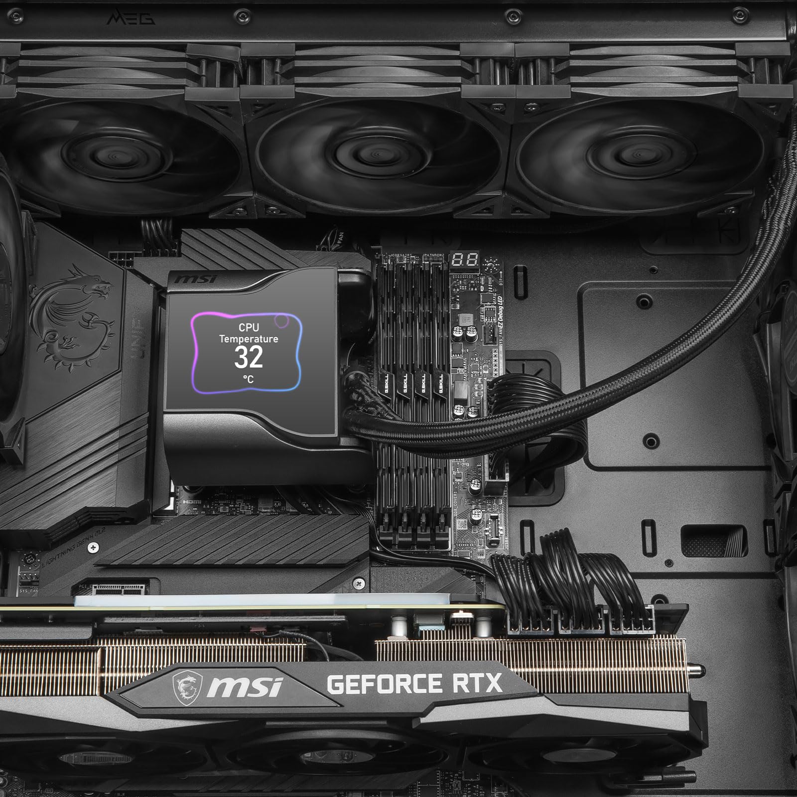 Foto 4 pulgar | Enfriador de Líquido para Cpu Msi Meg Coreliquid S360 Radiator de 360 Mm - Venta Internacional
