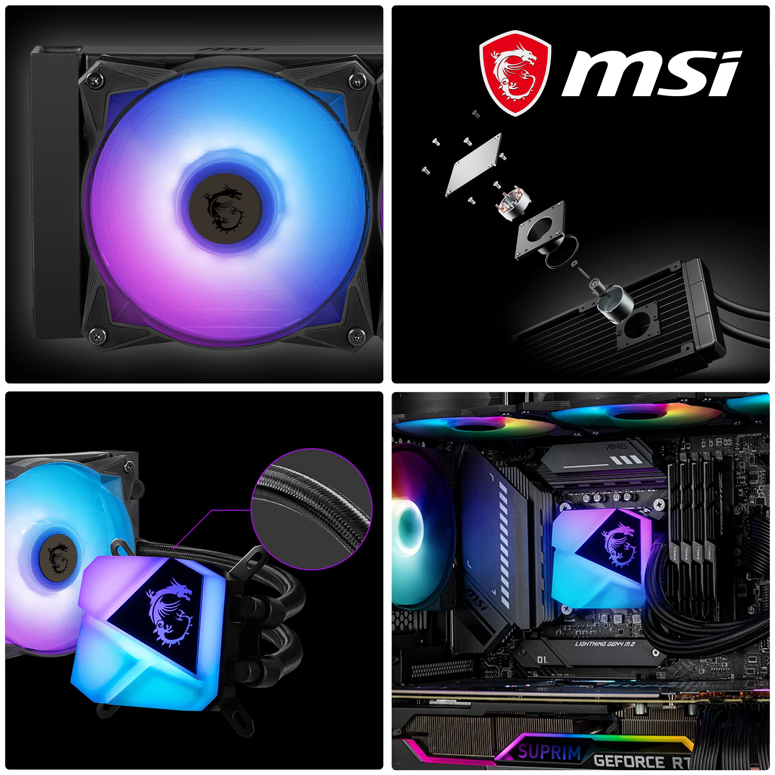 Foto 4 pulgar | Enfriador Líquido para CPU MSI Mag Coreliquid C360 360 mm ARGB Negro - Venta Internacional