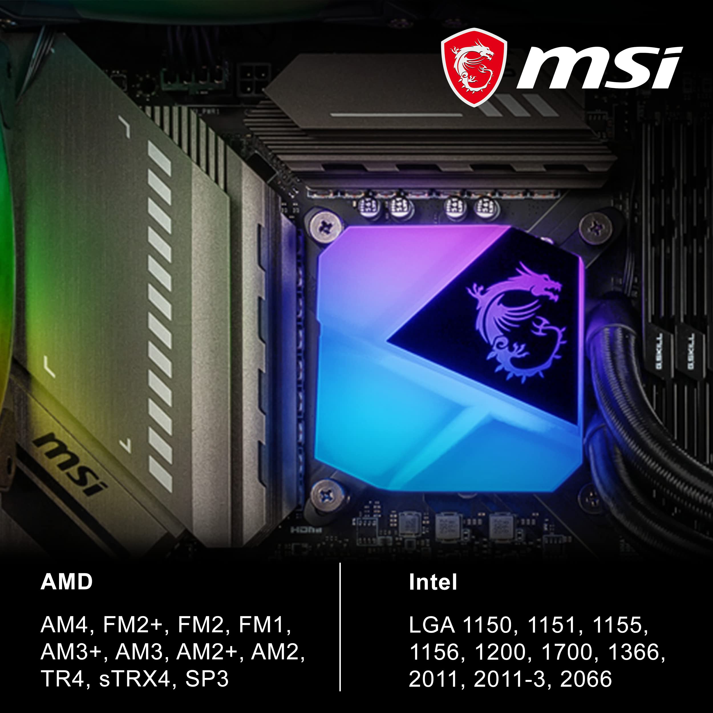 Foto 6 | Enfriador Líquido para CPU MSI Mag Coreliquid C360 360 mm ARGB Negro - Venta Internacional