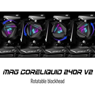 Foto 3 | Enfriador Líquido para CPU MSI Mag Coreliquid 240r V2 AIO ARGB 240 mm - Venta Internacional