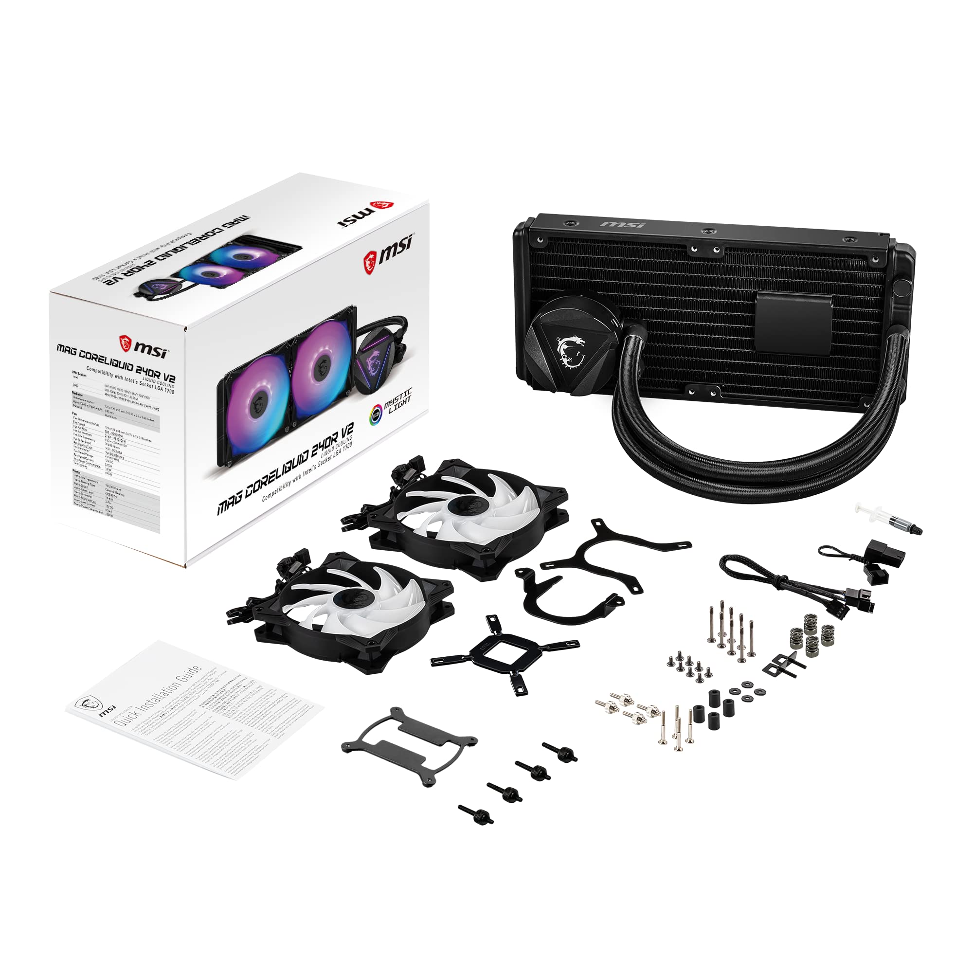 Foto 7 pulgar | Enfriador Líquido para CPU MSI Mag Coreliquid 240r V2 AIO ARGB 240 mm - Venta Internacional