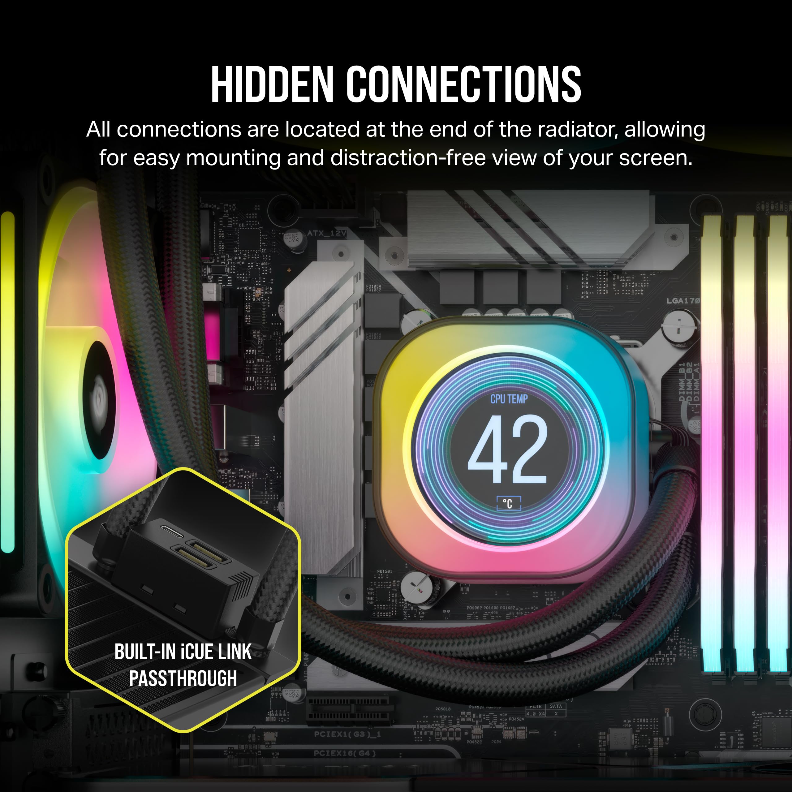 Foto 7 | Enfriador Líquido Para Cpu Corsair Icue Link H150i Lcd 360 Mm Aio - Venta Internacional.