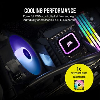 Foto 5 | Enfriador Líquido Para Cpu Corsair H60x Rgb Elite 120 Mm Aio Negro - Venta Internacional.