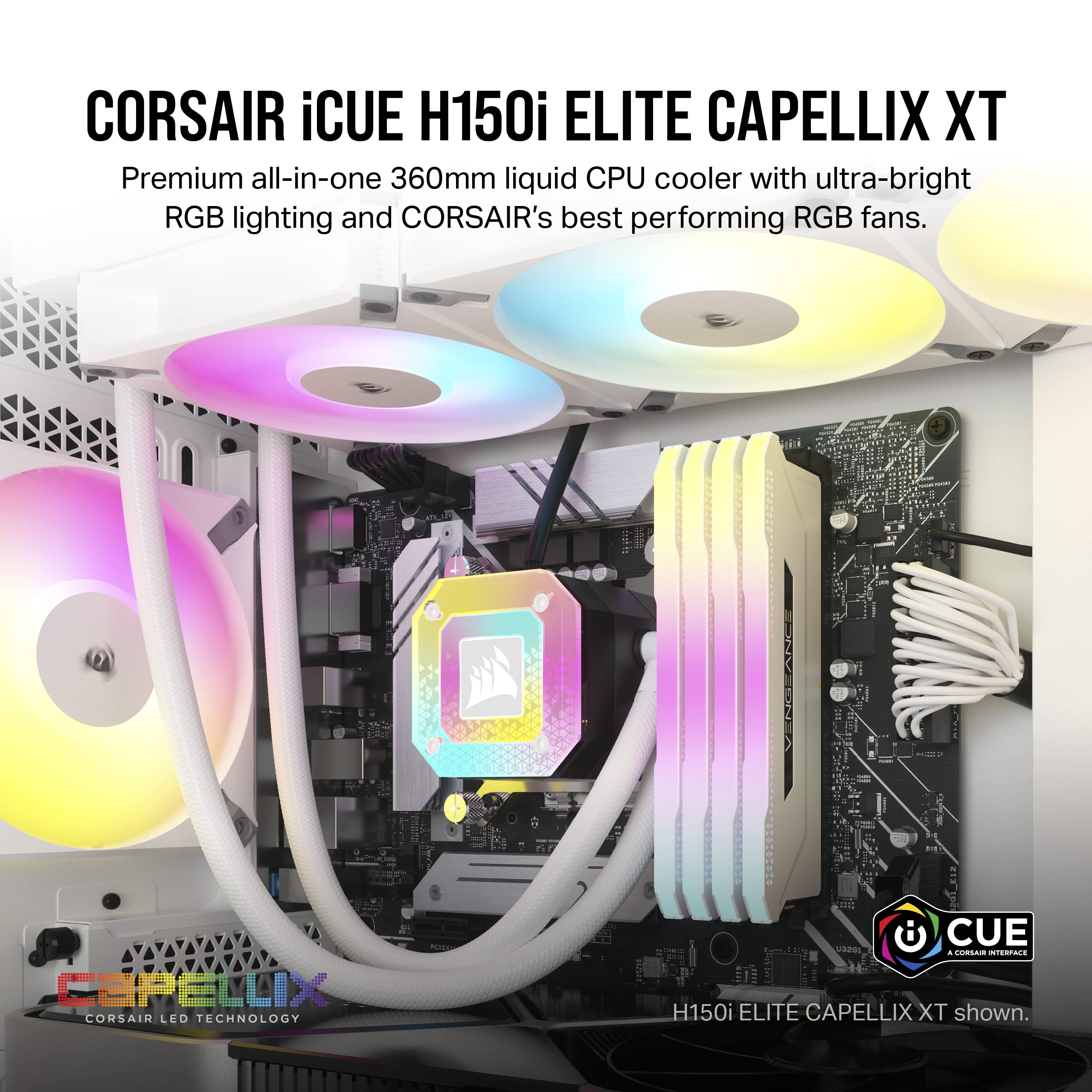 Foto 3 pulgar | Enfriador Líquido Para Cpu Corsair Icue H150i Elite Capellix Xt - Venta Internacional.