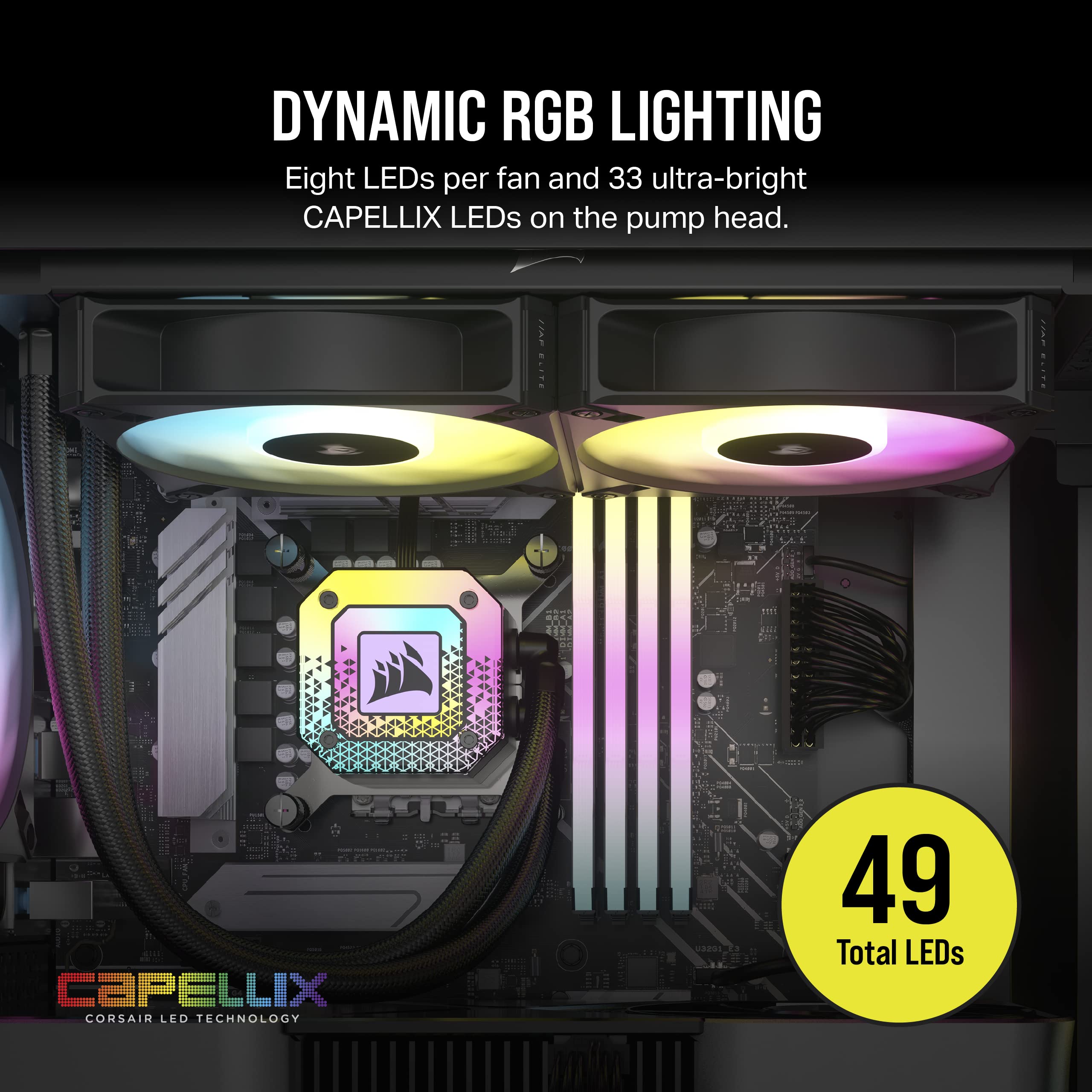 Foto 4 | Enfriador Líquido Para Cpu Corsair Icue H100i Elite Capellix Xt 240mm - Venta Internacional.