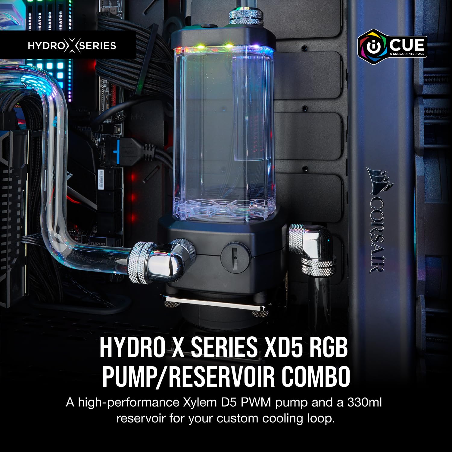 Foto 3 pulgar | Combo De Bomba Y Depósito Corsair Hydro X Series Xd5 Rgb 330 Ml - Venta Internacional.