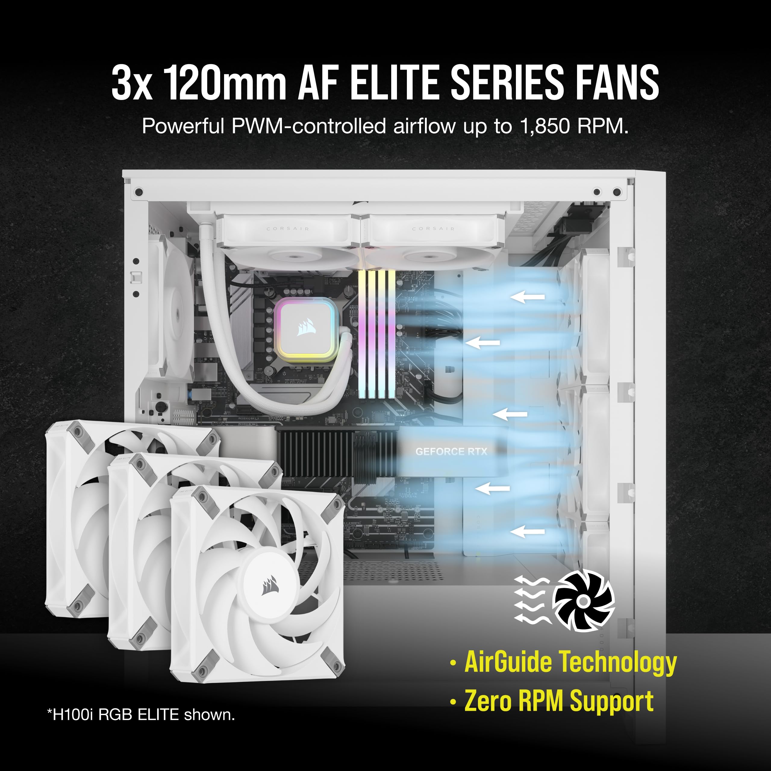 Foto 5 pulgar | Enfriador Líquido Para Cpu Corsair H150i Rgb Elite 360 Mm Aio Blanco - Venta Internacional.