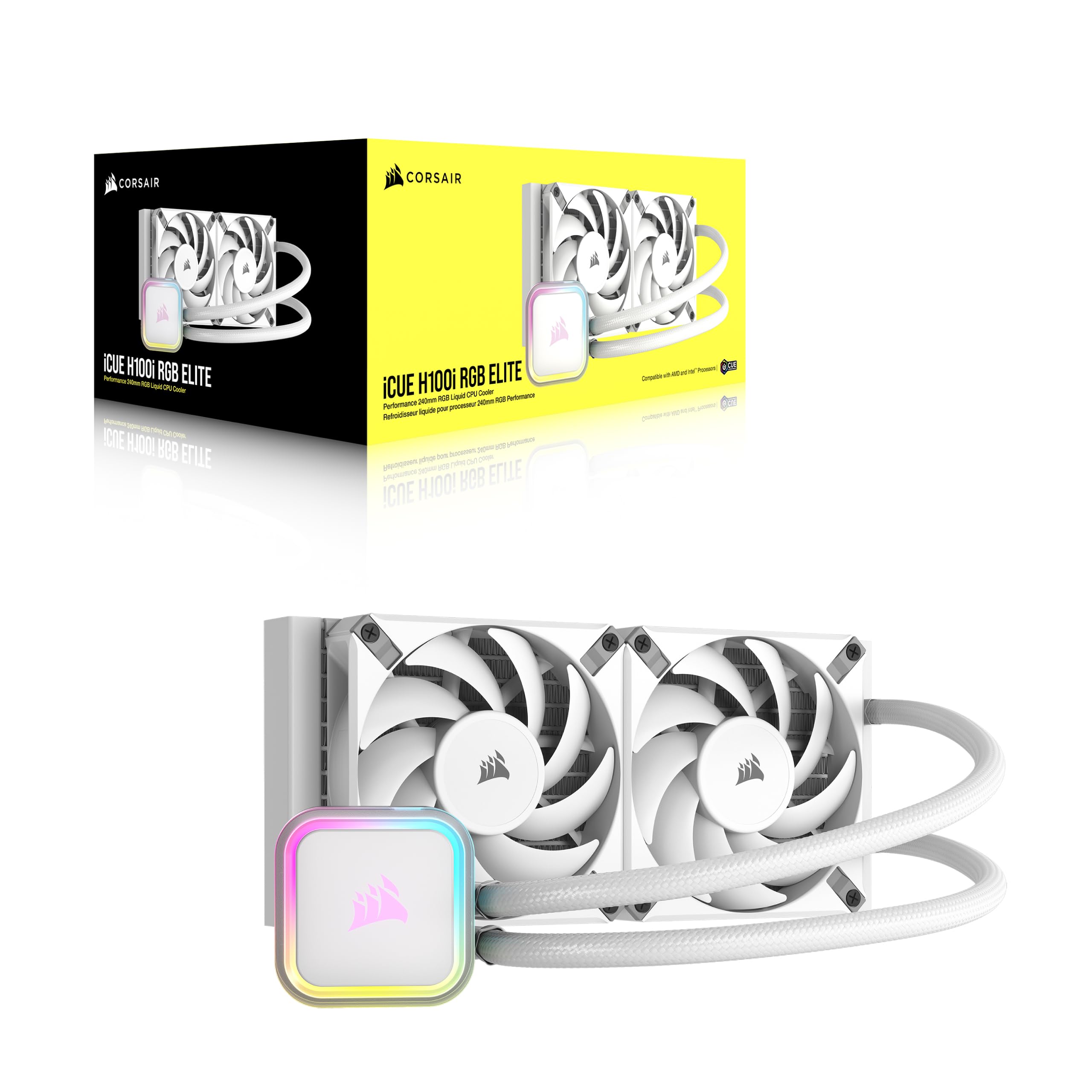 Foto 8 pulgar | Enfriador Líquido Para Cpu Corsair H100i Rgb Elite 240 Mm, Color Blanco - Venta Internacional.
