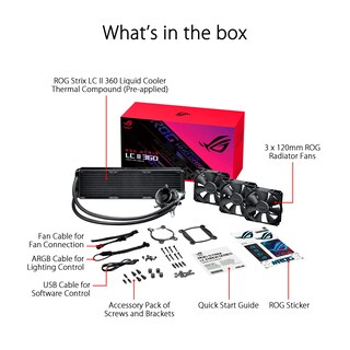 Foto 5 | Enfriador Líquido Para Cpu Asus Rog Strix Lc Ii 360 360 Mm Aio - Venta Internacional.