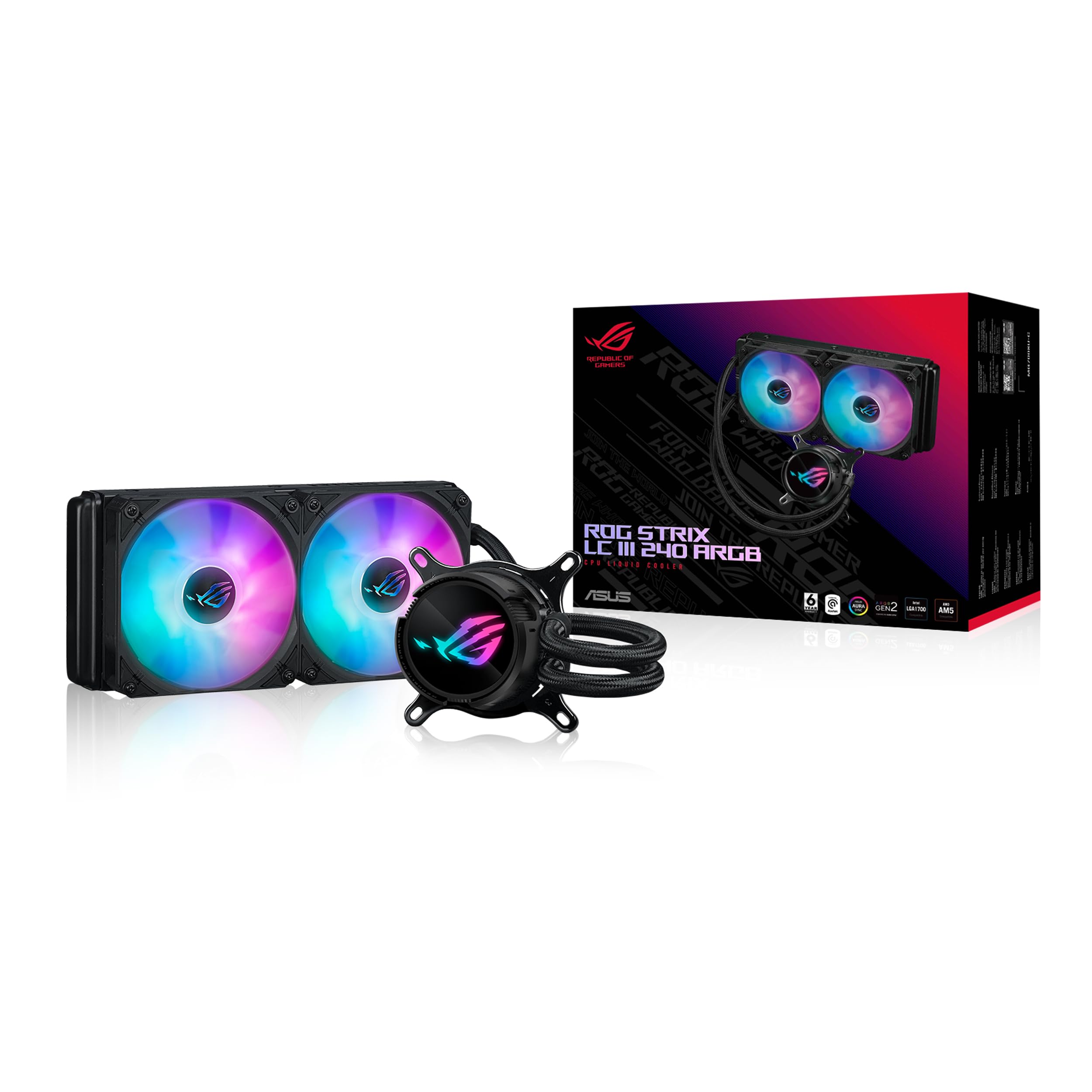 Enfriador Líquido Para Cpu Asus Rog Strix Lc Iii 240 Argb 240 Mm - Venta Internacional.