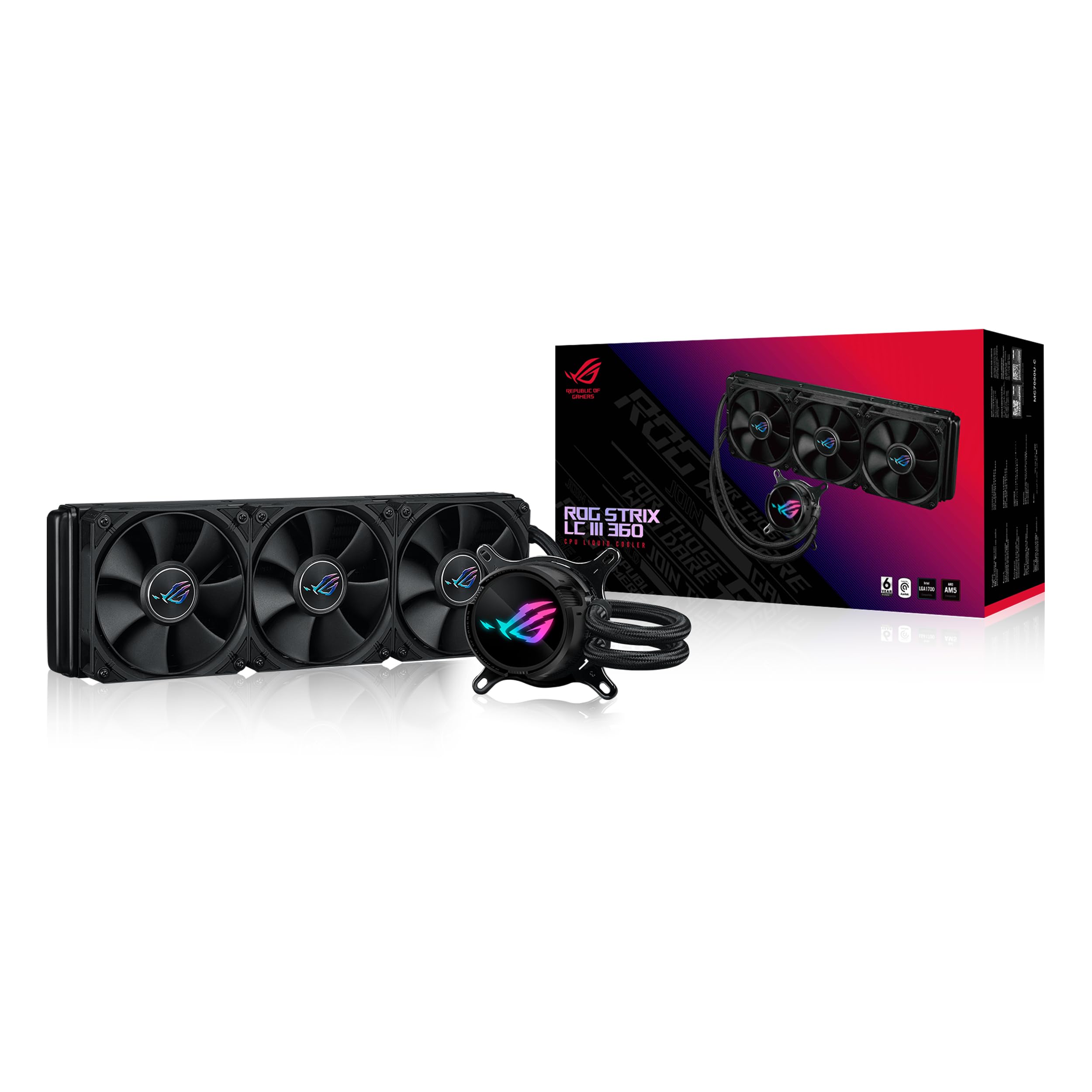 Enfriador Líquido Para Cpu Asus Rog Strix Lc Iii 360 Con Efectos Rgb - Venta Internacional.