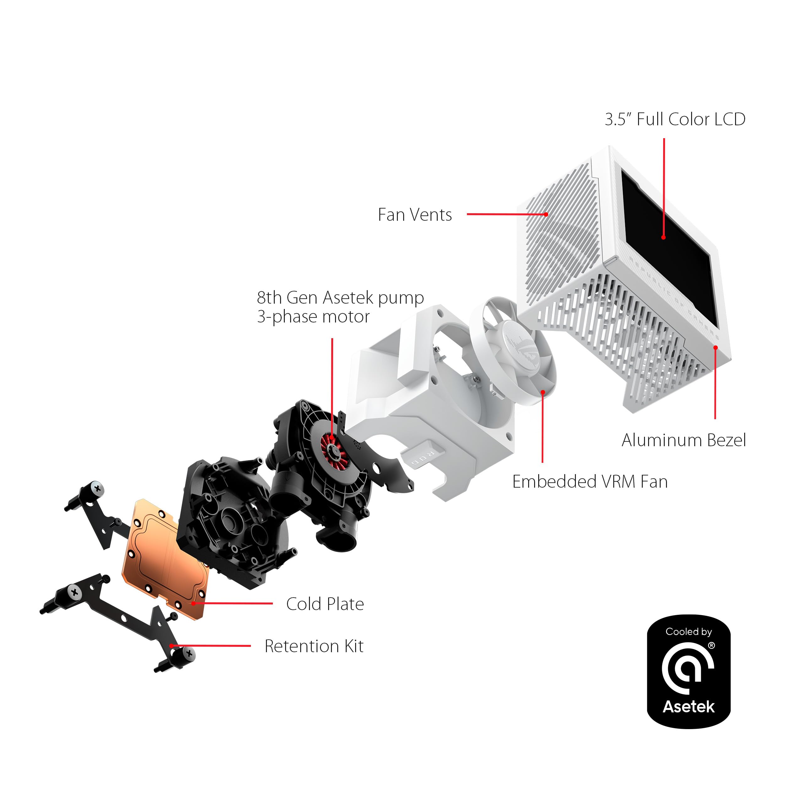 Foto 4 pulgar | Enfriador Líquido Para Cpu Asus Rog Ryujin Iii 360 Argb Wht 360mm - Venta Internacional.