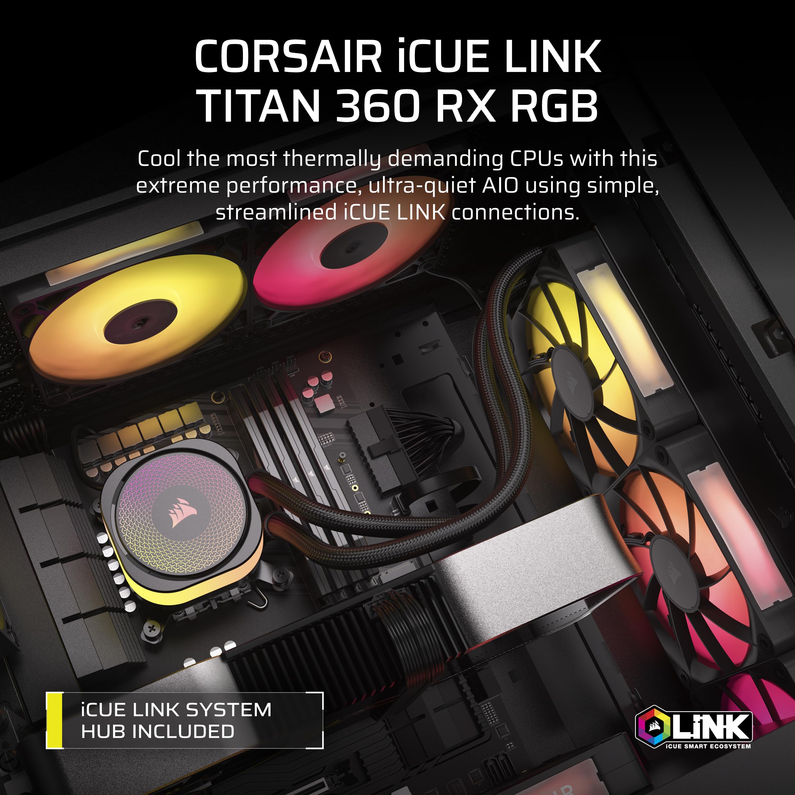 Foto 3 pulgar | Enfriador Líquido para Cpu Corsair Icue Link Titan 360 Rx Rgb 360 Mm - Venta Internacional