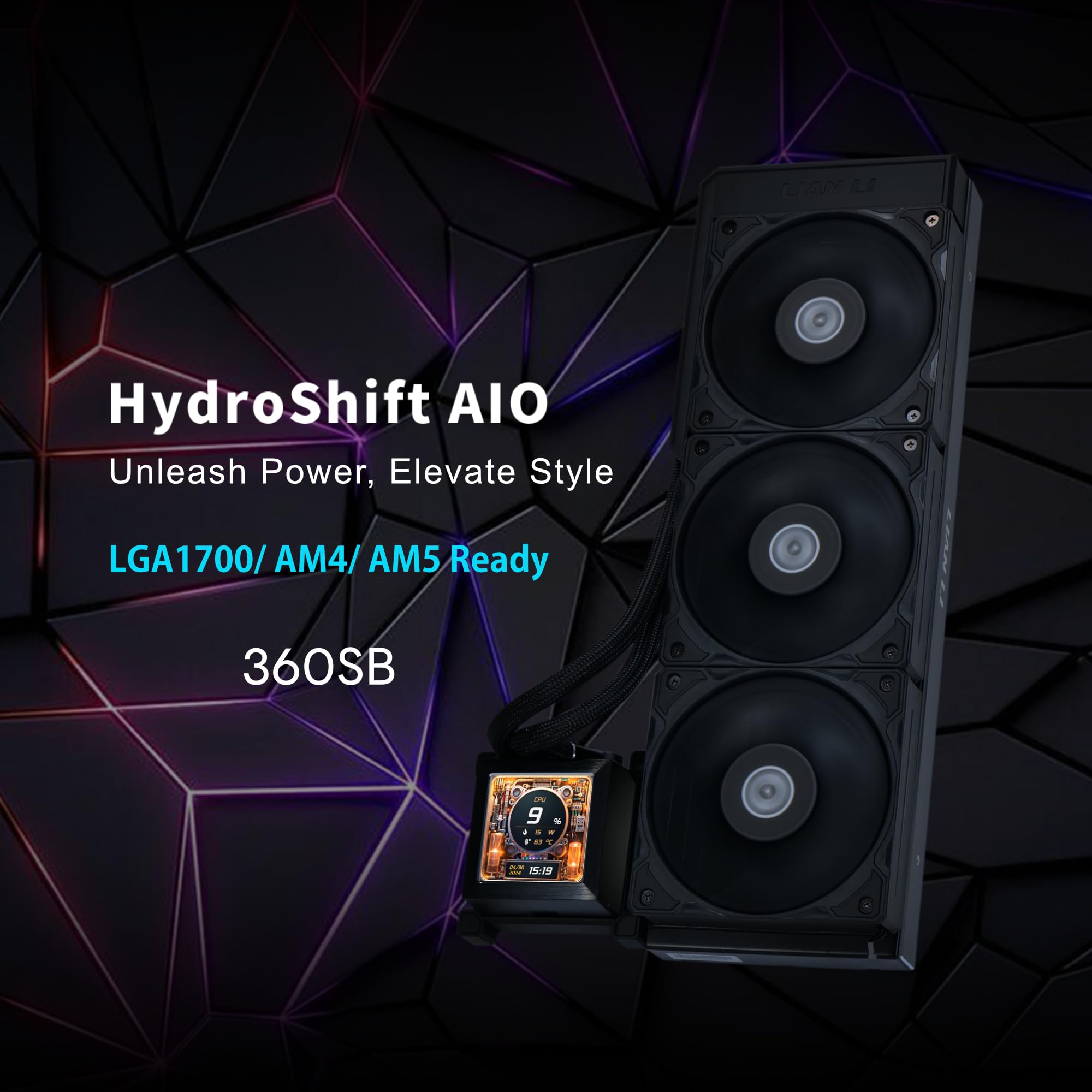 Foto 3 pulgar | Enfriador De Líquido Hydroshift 360 Aio Lian Li Con 3 Ventiladores De 28 Mm - Venta Internacional.