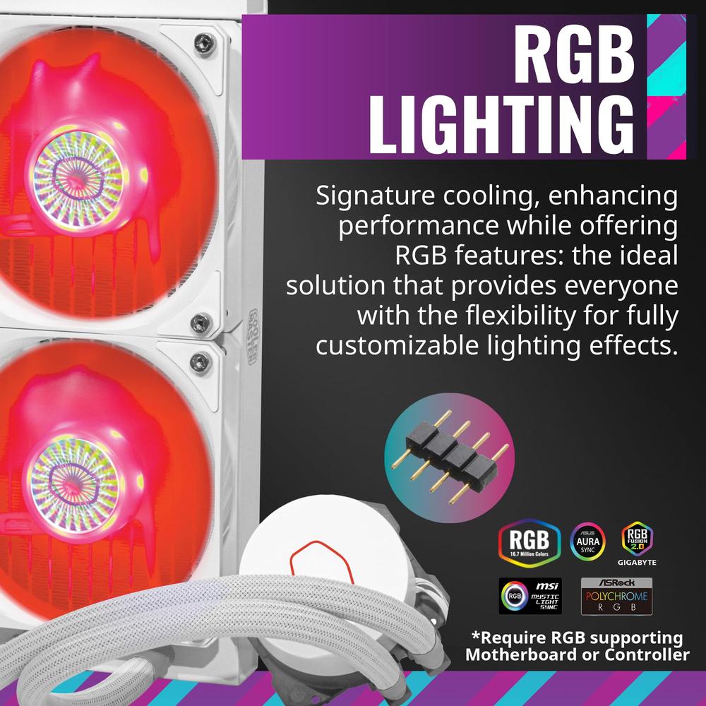 Foto 3 pulgar | Cooler Master Masterliquid Ml240l V2 Rgb White Edition