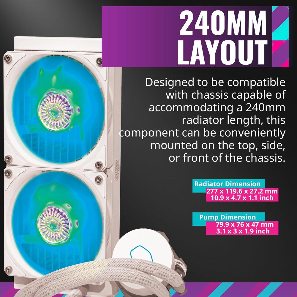 Foto 8 pulgar | Cooler Master Masterliquid Ml240l V2 Rgb White Edition