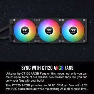 Foto 5 | Enfriador Líquido Para Cpu Thermaltake Th360 Argb Sync V2 Negro - Venta Internacional.