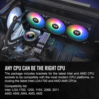 Foto 6 | Enfriador Líquido Para Cpu Thermaltake Th360 Argb Sync V2 Negro - Venta Internacional.