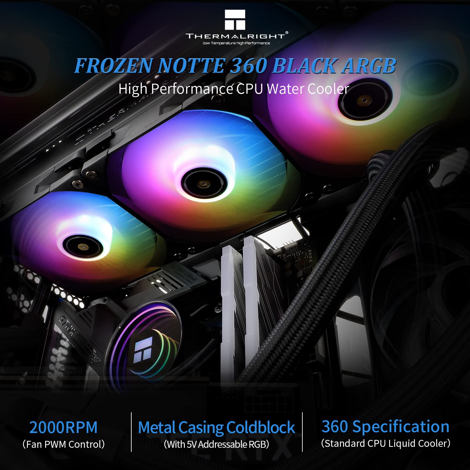 Foto 6 pulgar | Enfriador De Cpu Con Refrigeración Por Agua Thermalright Frozen Notte 360 - Venta Internacional.