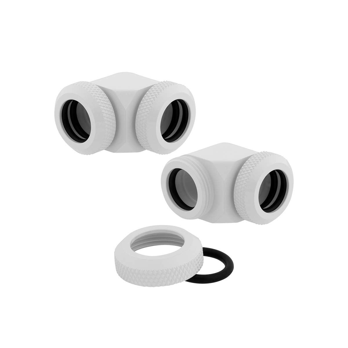 Conexiones Corsair Hydro X Series Xf Hardline 90° 12 Mm Od, Color Blanco - Venta Internacional.