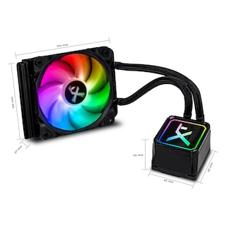 Foto 3 | Enfriamiento Liquido Xtreme Pc Gaming Aqua Force 120mm Argb 800-2200 Rpm Negro