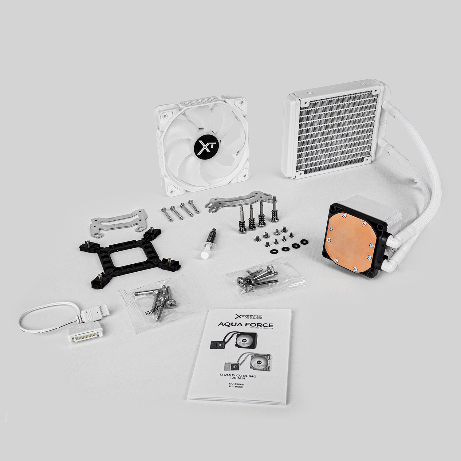 Foto 4 pulgar | Enfriamiento Liquido Xtreme Pc Gaming Aqua Force 120mm Argb 800-2200 Rpm Blanco
