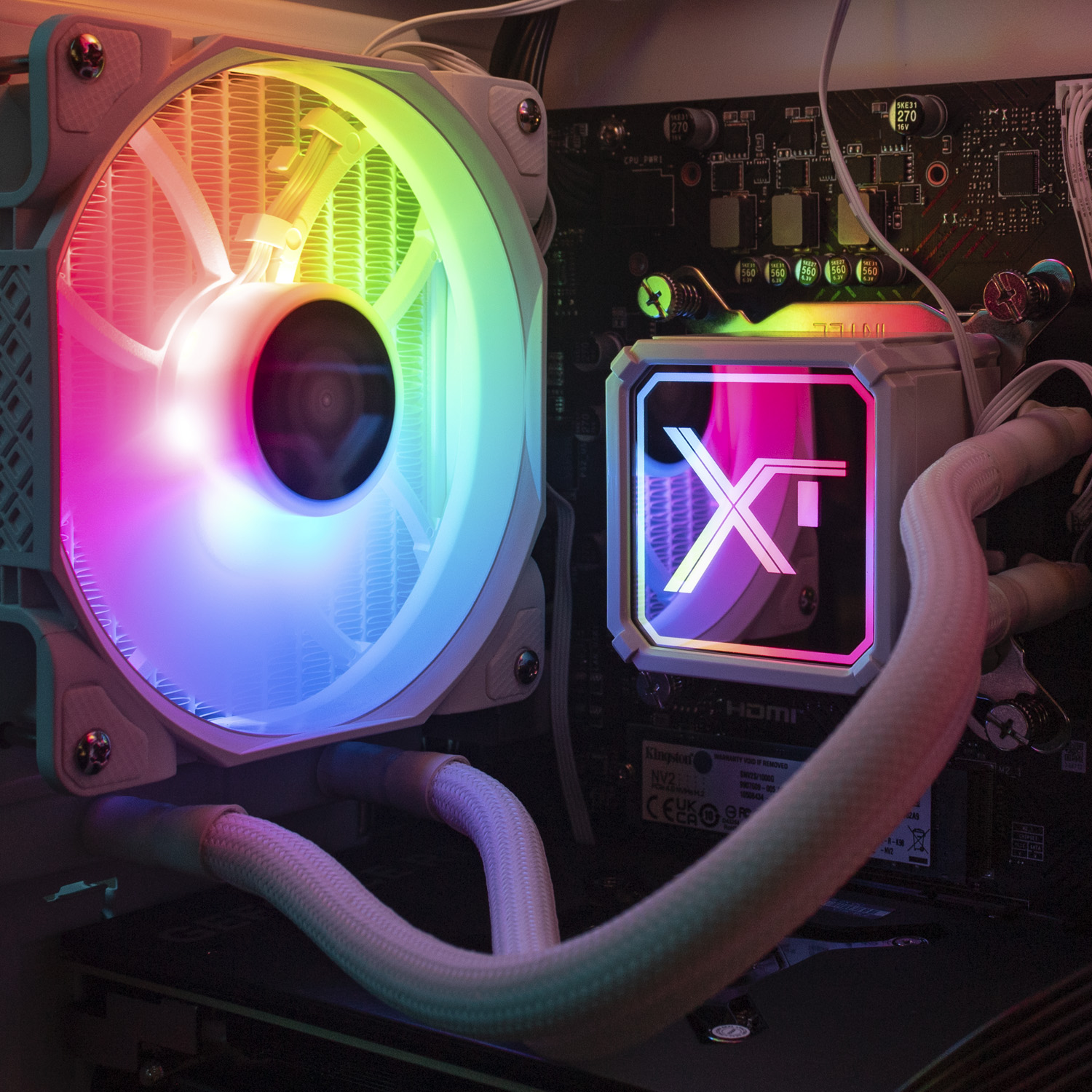 Foto 9 pulgar | Enfriamiento Liquido Xtreme Pc Gaming Aqua Force 120mm Argb 800-2200 Rpm Blanco
