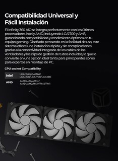 Foto 7 | Sistema de Enfriamiento Líquido Yeyian YTT-360AL-M1 AIO 3 Ventiladores 120mm ARGB