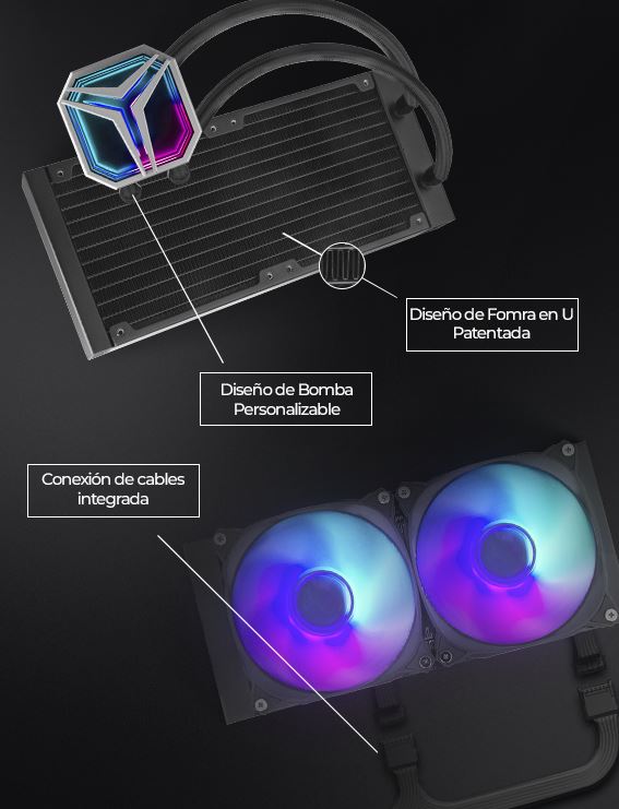 Foto 6 | Sistema de Enfriamiento Líquido Yeyian YTD-240AL-M1 AIO 2 Ventiladores 120mm ARGB