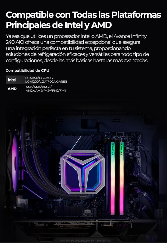 Foto 8 pulgar | Sistema de Enfriamiento Líquido Yeyian YTD-240AL-M1 AIO 2 Ventiladores 120mm ARGB