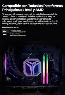 Foto 7 | Sistema de Enfriamiento Líquido Yeyian YTD-240AL-M1 AIO 2 Ventiladores 120mm ARGB