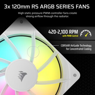 Foto 4 | Enfriador Líquido Para Cpu Corsair Nautilus 360 Rs Argb 360 Mm Blanco - Venta Internacional.