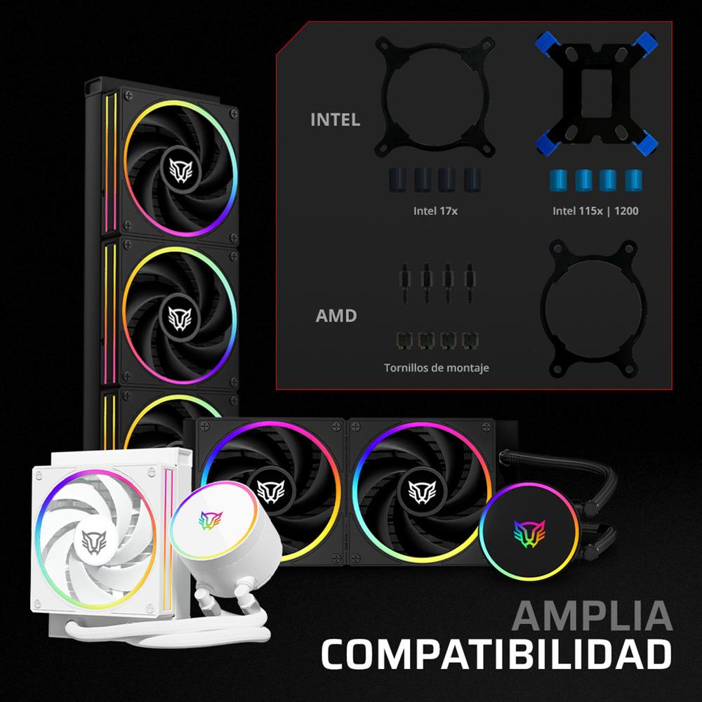 Foto 3 pulgar | Enfriamiento Liquido Balam Rush Hydrox Pro V2 Hx24 240mm Rgb 4 Pines 2200rpm Tdp 250w Lga1700 Am5 Negro Br-941884