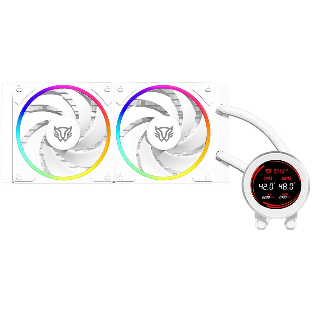 Foto 3 pulgar | Enfriamiento Liquido Balam Rush Hydrox Expert Hyx24 240mm Rgb 4 Pines 2200rpm Tdp 250w Lga1700 Am5 Display Blanco
