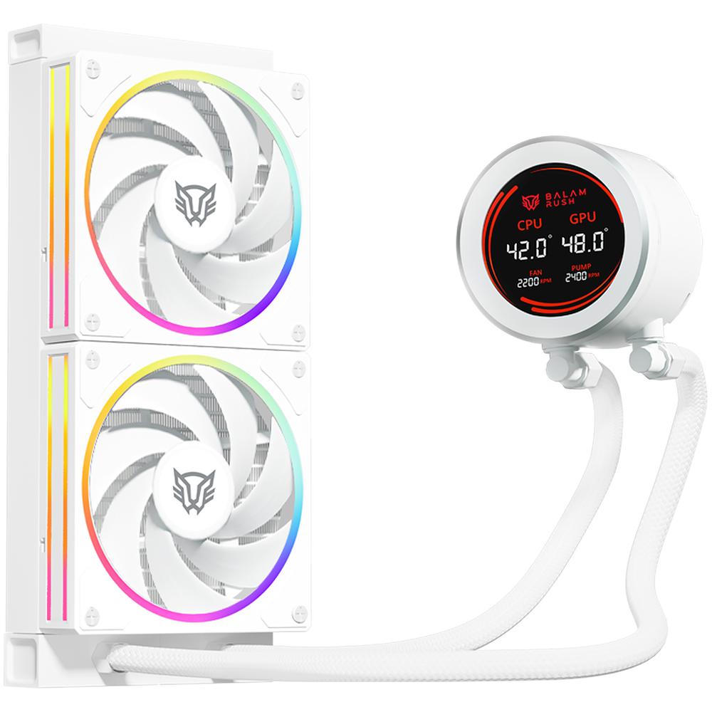 Foto 5 pulgar | Enfriamiento Liquido Balam Rush Hydrox Expert Hyx24 240mm Rgb 4 Pines 2200rpm Tdp 250w Lga1700 Am5 Display Blanco
