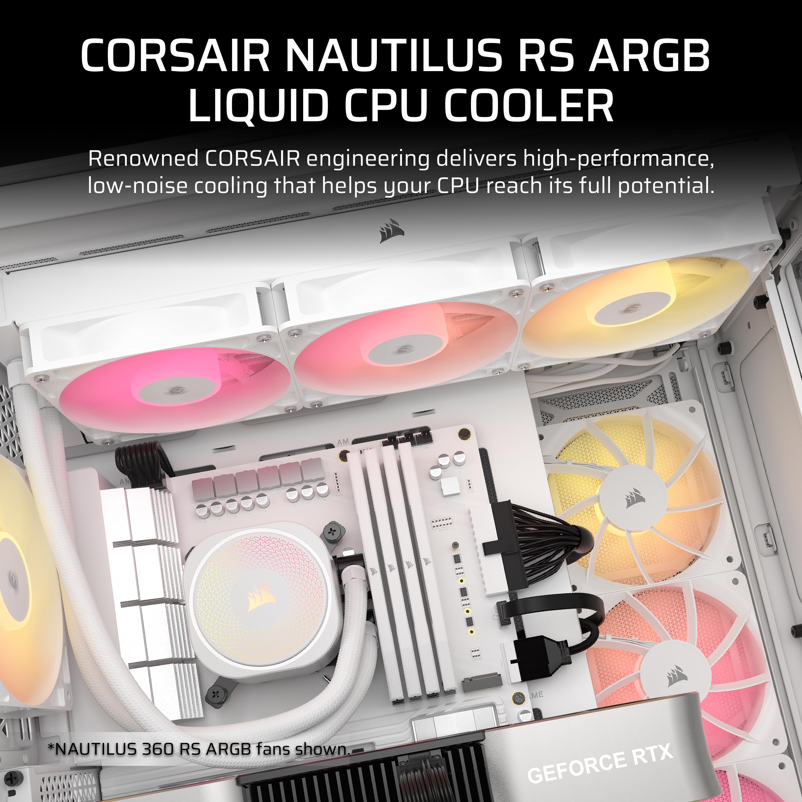 Foto 2 | Enfriador Líquido Para Cpu Corsair Nautilus 240 Rs Argb 240 Mm Blanco - Venta Internacional.