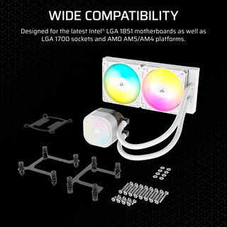 Foto 7 | Enfriador Líquido Para Cpu Corsair Nautilus 240 Rs Argb 240 Mm Blanco - Venta Internacional.