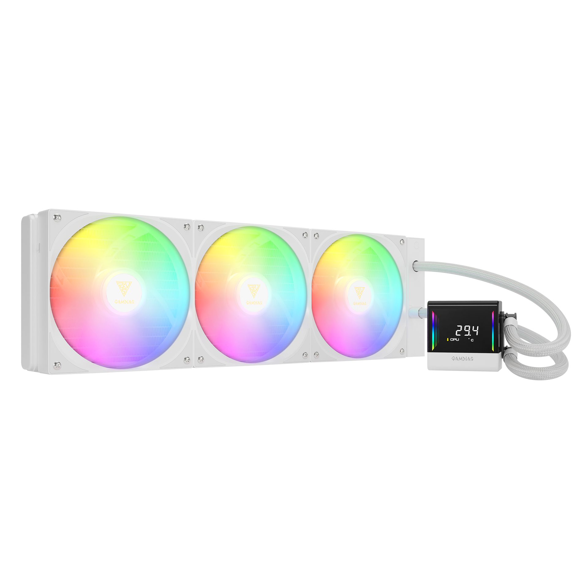Foto 2 pulgar | Enfriamiento Gamdias Chione E4 420 Blanco Argb Lga1700/am5 Digital Chione E4-420 Wh