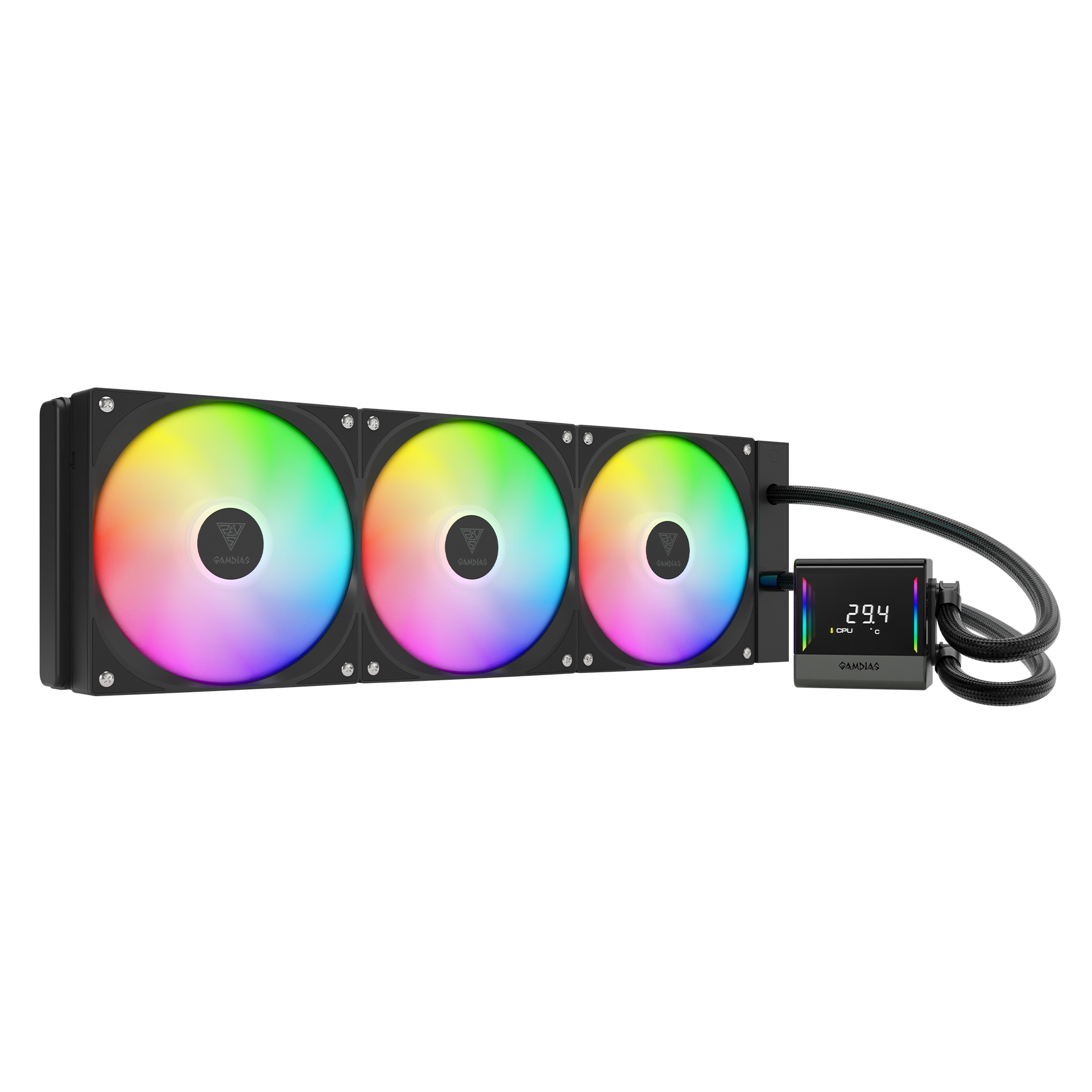 Enfriamiento Gamdias Chione E4 420 Negro Argb Lga1700/am5 Digital Chione E4-420