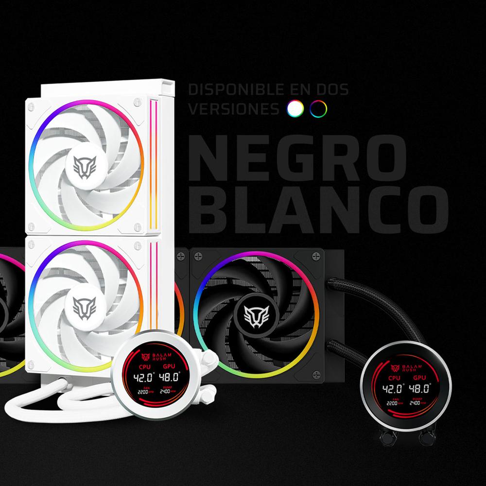Foto 6 pulgar | Enfriamiento Liquido Balam Rush Hydrox Expert Hyx36 360mm Argb 4 Pines 2200 Rpm Tdp 3000w Lga1700 Am5 Display Negro