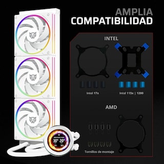 Foto 3 | Enfriamiento Liquido Balam Rush Hydrox Expert Level Hyx40 360mm Argb 4 Pines 2200 Rpm Tdp 300w Lga1700 Am5 Display