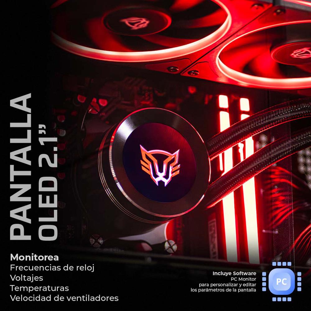Foto 6 pulgar | Enfriamiento Liquido Balam Rush Hydrox Expert Level Hyx40 360mm Argb 4 Pines 2200 Rpm Tdp 300w Lga1700 Am5 Display