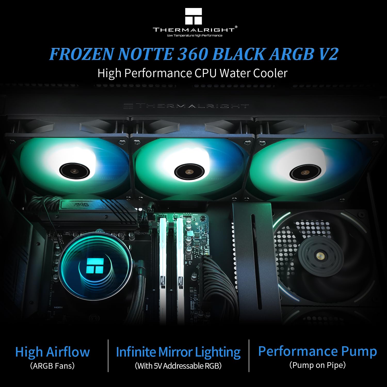 Foto 3 pulgar | Enfriador De Cpu Con Refrigeración Por Agua Thermalright Frozen Notte 360 - Venta Internacional.
