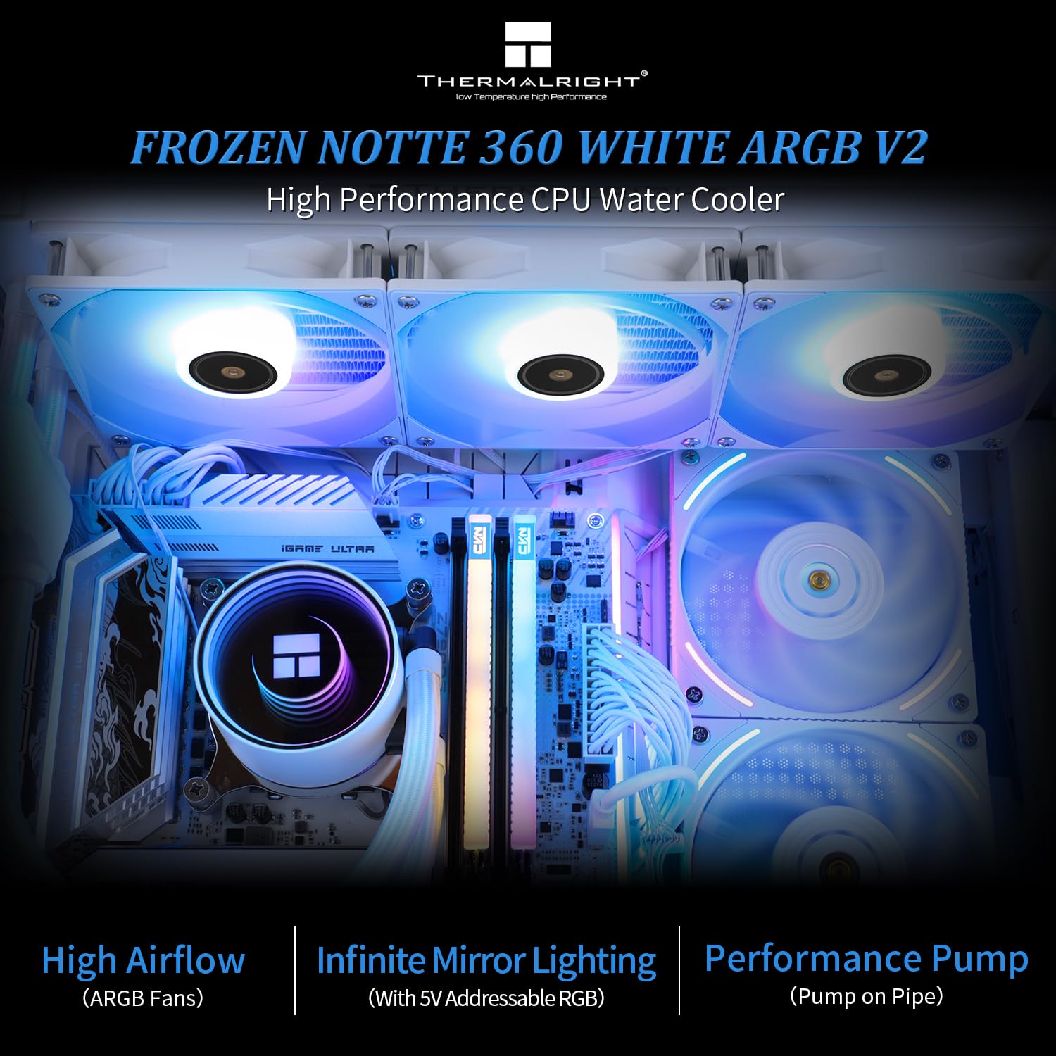 Foto 2 | Enfriador De Cpu Con Refrigeración Por Agua Thermalright Frozen Notte 360 - Venta Internacional.