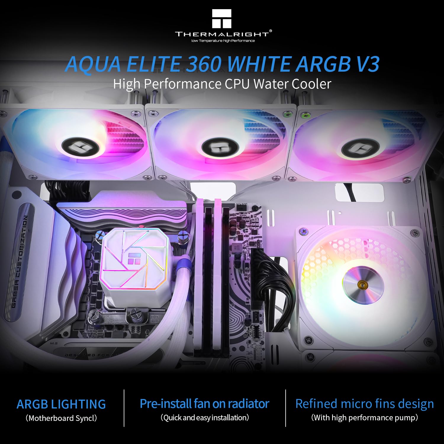 Foto 3 pulgar | Enfriador Líquido Para Cpu Thermalright Aqua Elite 240 White V3 - Venta Internacional.