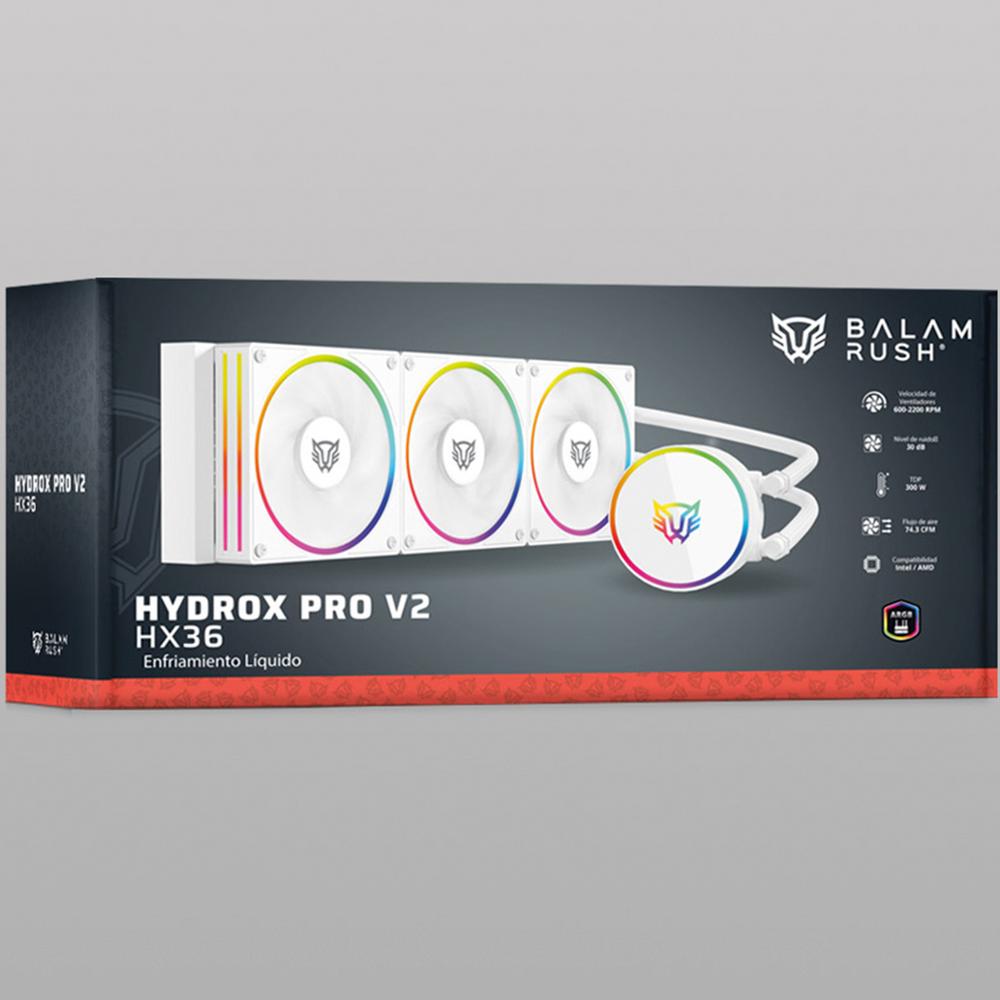 Foto 7 pulgar | Enfriamiento Liquido Balam Rush Hydrox Pro V2 Hx36 360mm Argb 7 Pines 2200 Rpm Tdp 300w Lga1851 Am5