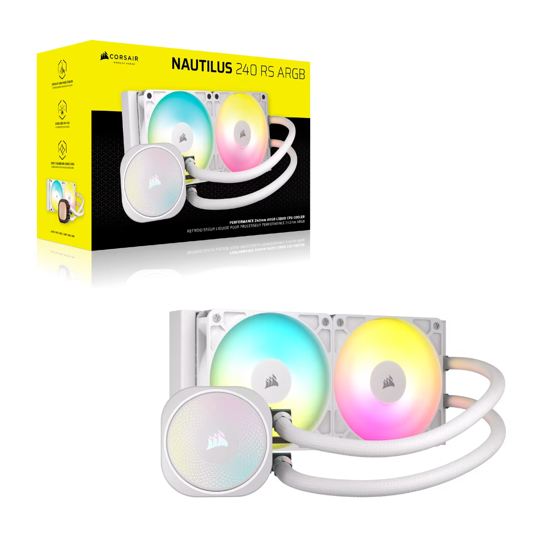 Foto 9 pulgar | Enfriamiento Corsair Nautilus 240 Rs Argb White Lga 1851 Am5 Cw-9060094-ww